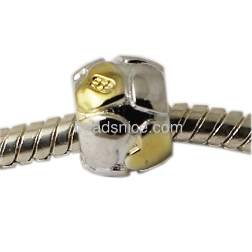 925 silver fashion European round beads  for bracelet