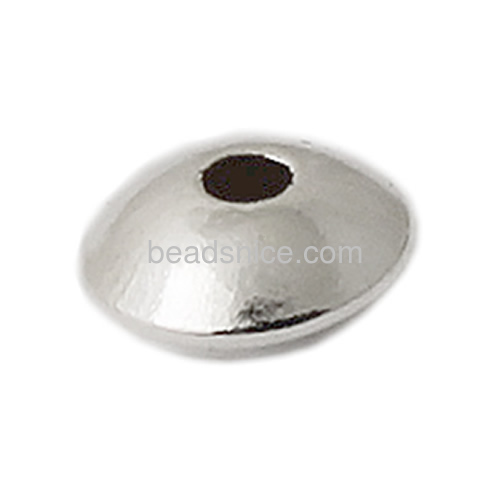 Silver bead nice for beads accessories making rondelle