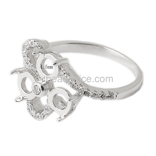 Silver ring cirzon setting for wholesale ring settings without stones ...