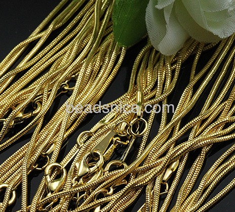 Chain with alloy clasp Brass Snake Lead-free Nickel-free