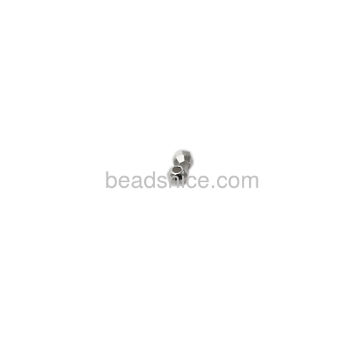 925 Sterling silver spacer round faceted beads