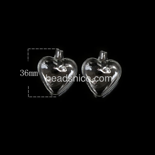 Zakka heart shape glass vial lovely design for jewelry findings