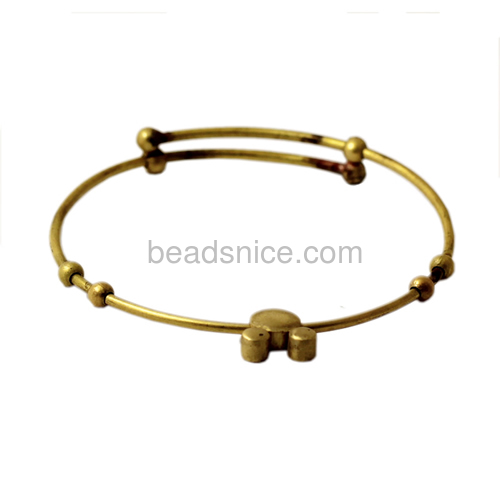 Brass fashion adjustable bracelet nice for jewelry making