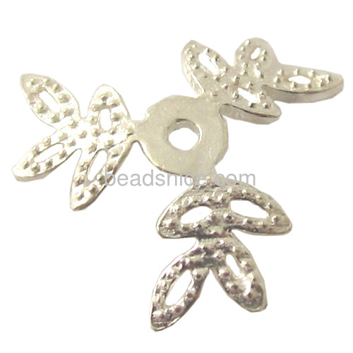 925 Sterling silver flower beads cap