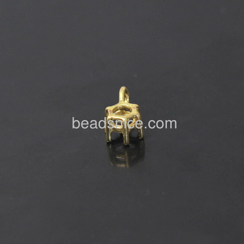 Pendant setting Jewelry pendant findings Brass