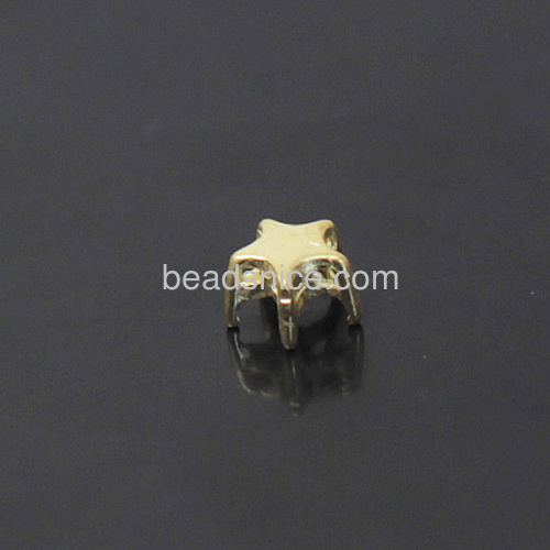 Brass base with prong for your earring parts, star