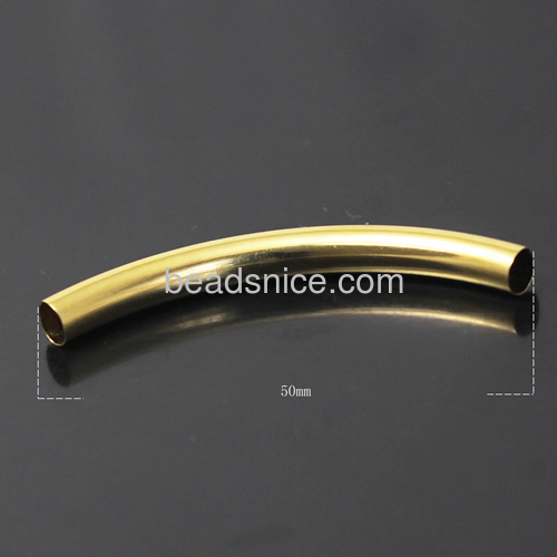 Brass ion plated  hollow tube nice for jewelry accessory
