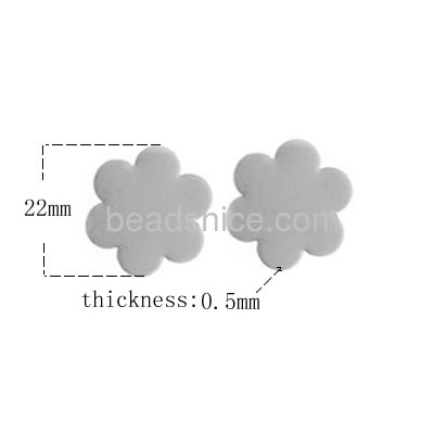 stainless steel stamping blank,flower undrilled