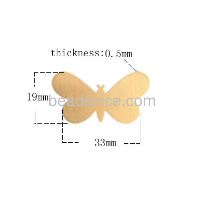 Pendant Stamping blank Jewelry Pendant Findings Stainless Steel Butterfly-shaped