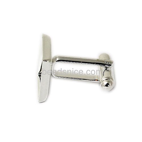 Cuff link blank Custome Jewelry Brass nickel-free lead-safe square fits 12mm