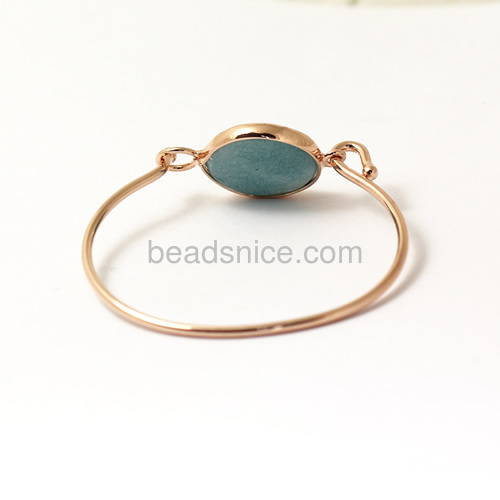Fashion vintage bracelets with stone Jewelry Braceletes brass Donut inside diameter:54mm