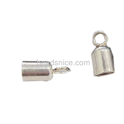 Ends Caps Sterling Silver Tips Tube for Chain Cord or other 1.6mm Stringing Material height :5.2mm fit 1.6mm cord