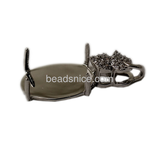 Pendant mount Brass CZ setting in jewelry wholesale china