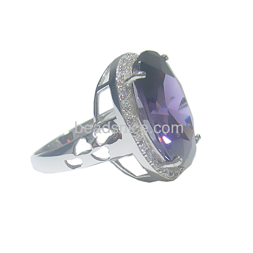 Amethyst Silver Ring for women finger fashionable ring designs