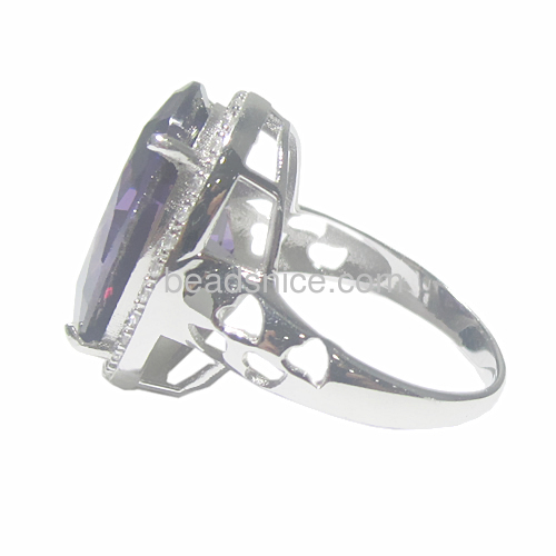 Amethyst Silver Ring for women finger fashionable ring designs
