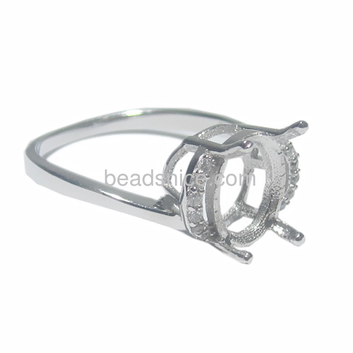 Ring setting sterling silver for wedding ring sets