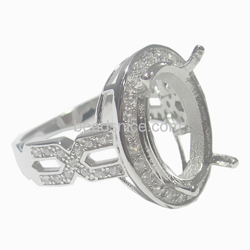 Ring Setting CZ Sterling Silver New style fashion jewelry