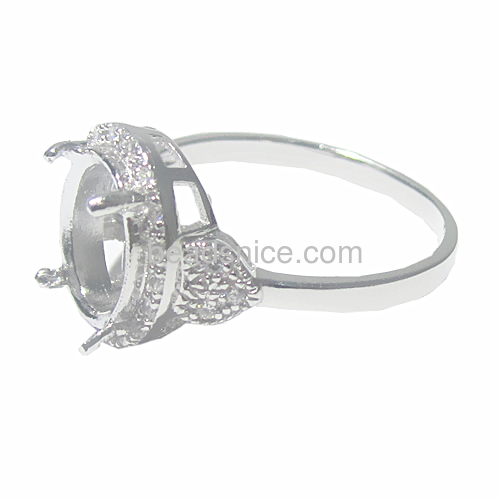 925 CZ ring setting for valentine's day