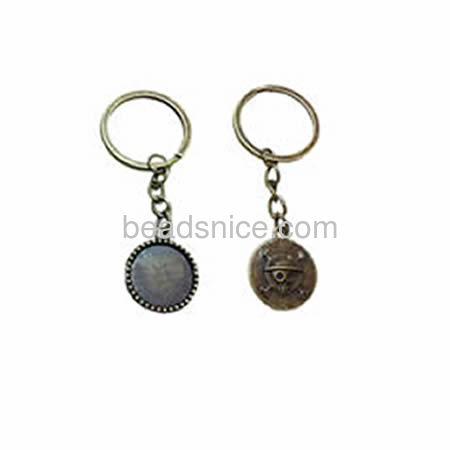 Iron Key Split Ring for mens jewelry with alloy base