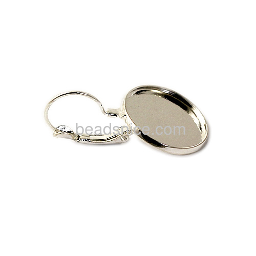 Jewelry clasp jewelry Earring findings Brass vacuum real-gold plated oval More than 2 microns thick 18mmX34.5mm