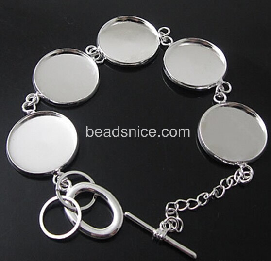 Bracelet blank base Brass 7.5inch clasp:13.5X7.5mm,16mm,