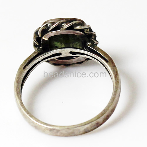 Ring Thai 925 silver oval nice designs for girls ring size 6  12x14mm