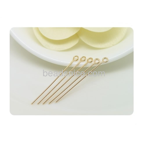 Eyepin ion vacuum real gold plated DIY for your jewelry design 0.6X60mm