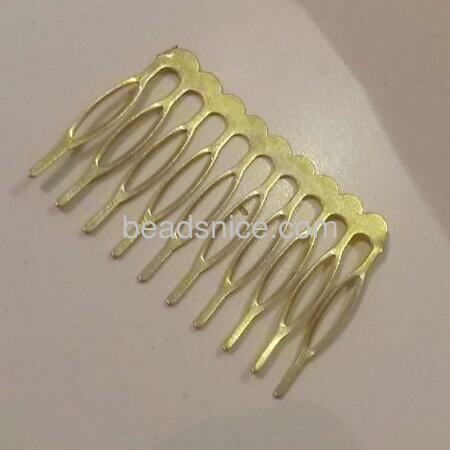 Hair comb clips Hair Jewelry Findings Brass 40x52mm