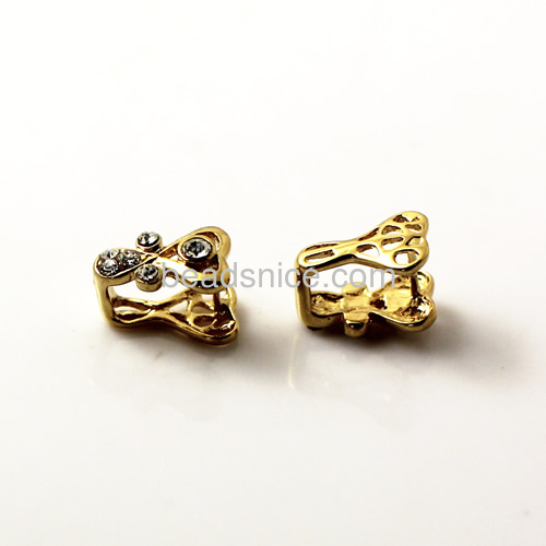 Bail with Czech rhinestone pinch style Czech rhinestone ion plating brass multi-color for choice
