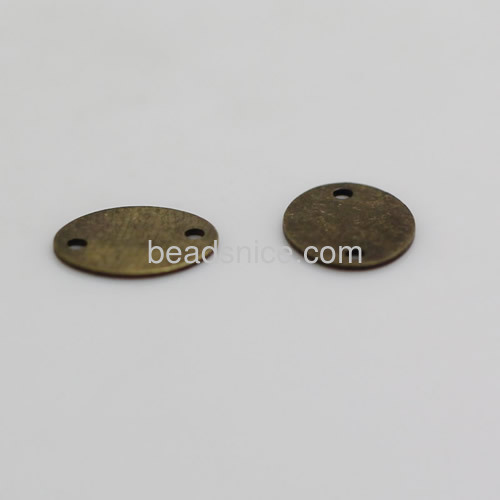 Stamp blanks brass 10x8mm Hole:about 1mm lead safe nickel free