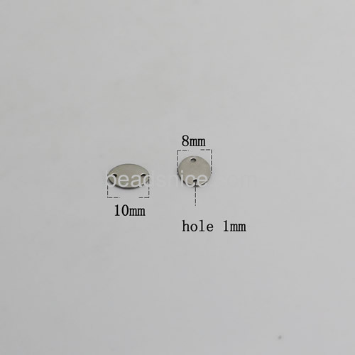 Stamp blanks brass 10x8mm Hole:about 1mm lead safe nickel free
