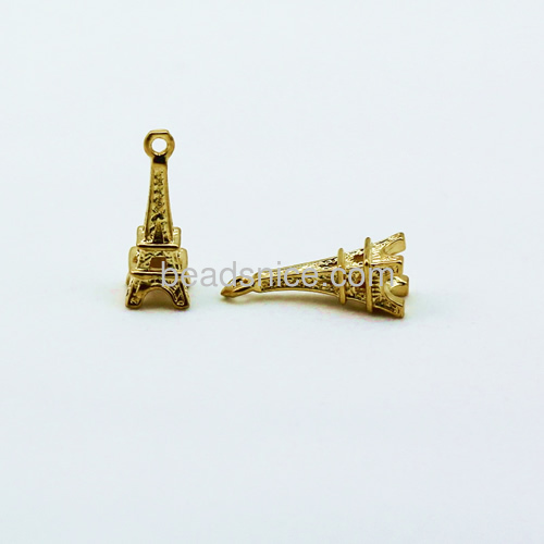 Eiffel tower pendant fashion France Paris pendants charms fit necklace bracelets DIY wholesale vintage jewelry findings brass