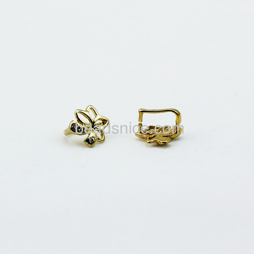 Pendant bails tiny flower pinch bail connector wholesale fashionable jewelry accessory brass DIY more style for you choice