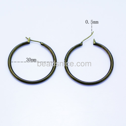 Earring hook finding hoop brass round nice for earring DIY