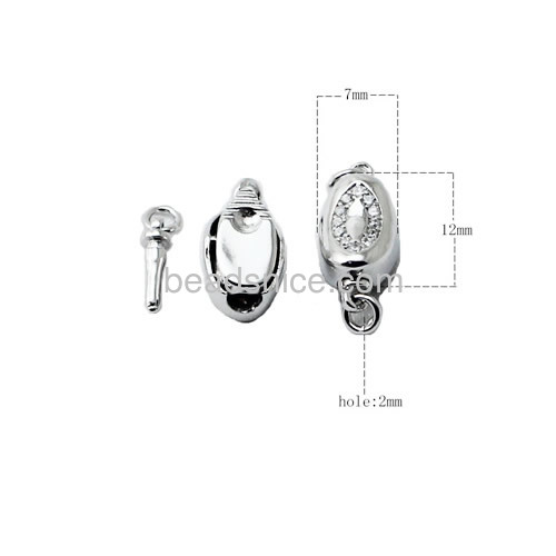 Box Clasps Jewelry Clasps Sterling Silver Oval-shaped