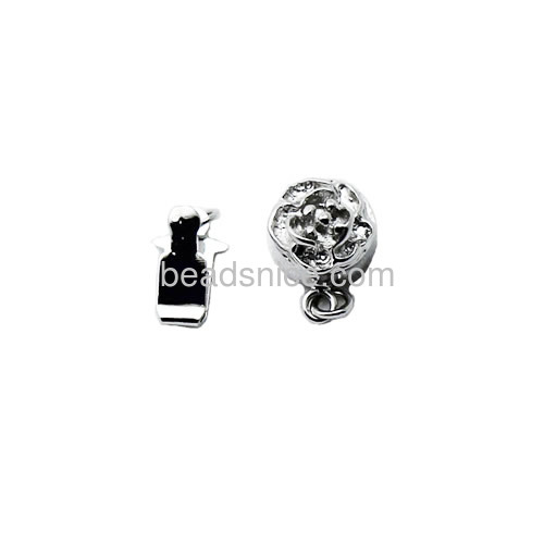 Box Clasp Jewelry Clasps 925 sterling silver Flower-shaped