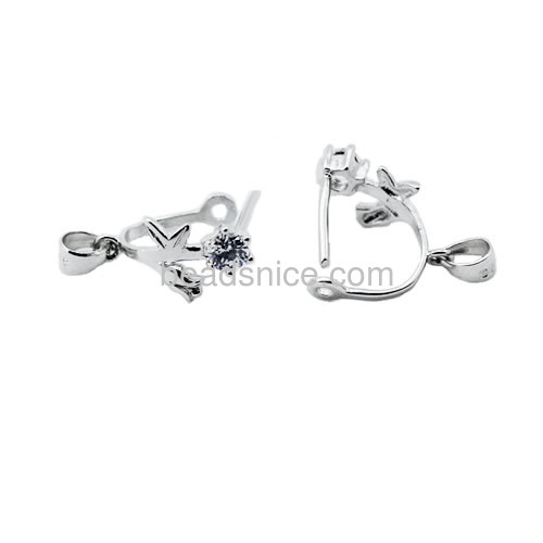 Pinch Bail for Pendants Jewelry Pendant findings Sterling silver 925