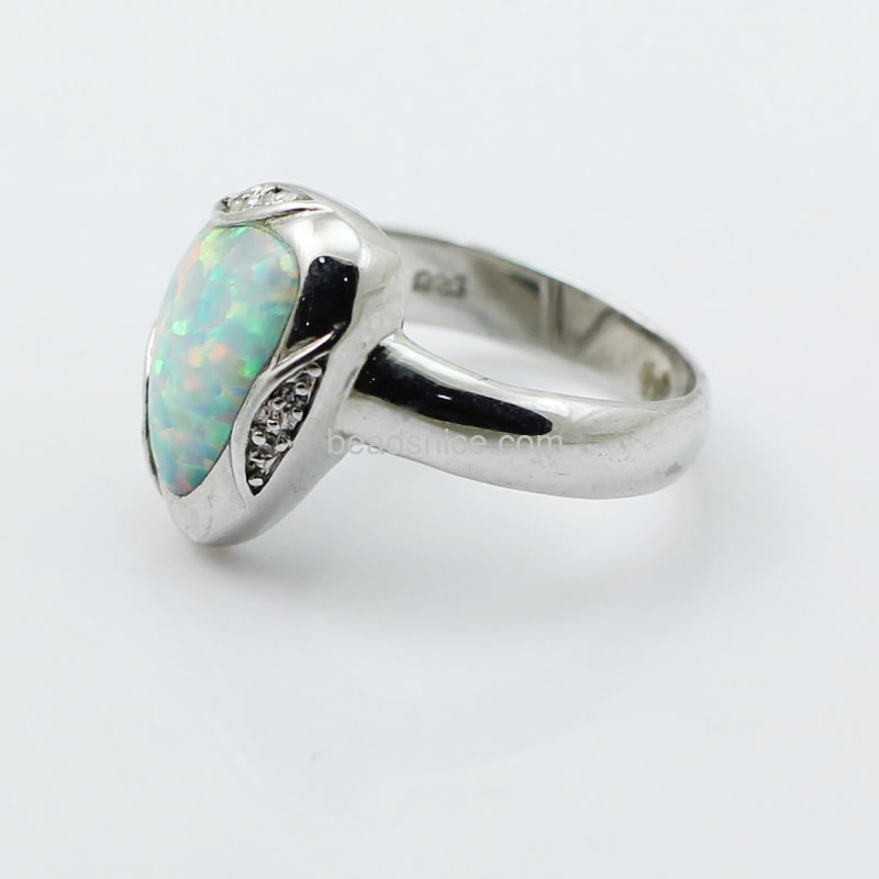 925 sterling silver rings fashion opal ring wholesale vogue jewelry ring findings ring heart shape gift for lover