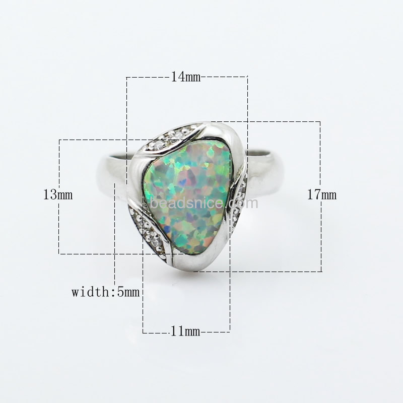 925 sterling silver rings fashion opal ring wholesale vogue jewelry ring findings ring heart shape gift for lover