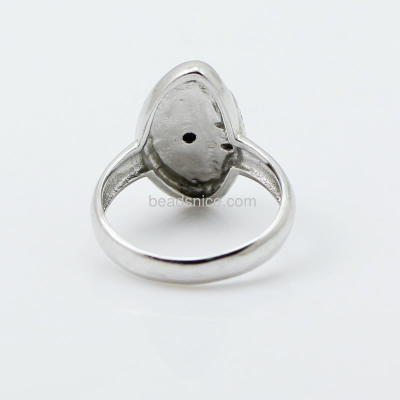 Wedding ring charm opal ring for women daily wear wholesale fashion rings jewelry findings sterling silver oval shaped