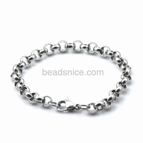 Rolo chains stainless steel bracelets for Men