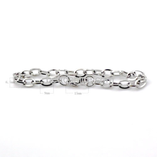 Oval chains stainless steel bracelets for Men