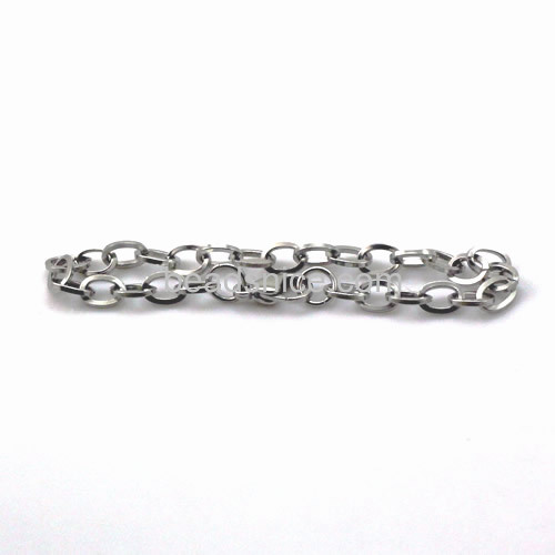 Oval chains stainless steel bracelets for Men