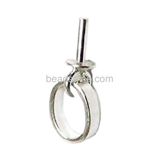 Solid sterling silver half drill pendant bail perfect for pearls