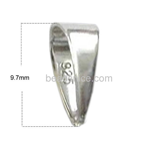 Fine jewelry of hot sale silver 925 pendant snap-on bail