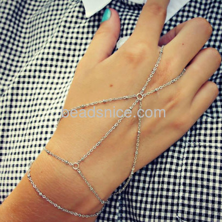 Ring bracelet hand slave chain adjustable wrist sizes