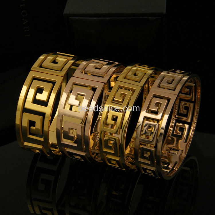 Titanium steel bracelet for lovers gold bracelet jewelry selectable width version