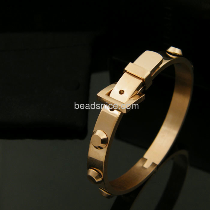 rivet belt buckle bracelet rose gold
