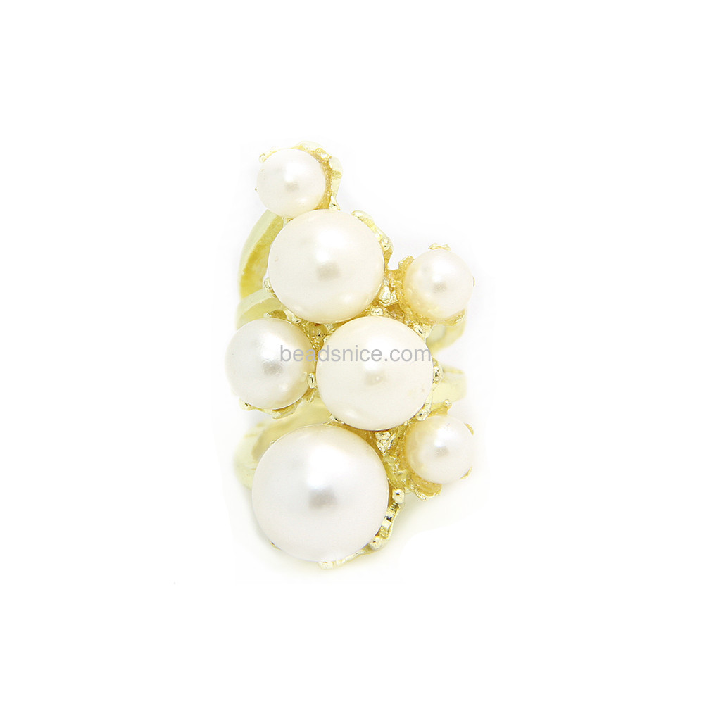 Zinc alloy ring with pear  ring size 5.5