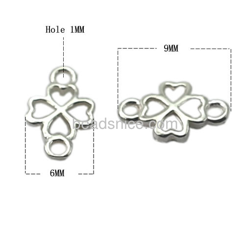 Lovely clover connectors sterling silver for necklaces accessory Gift